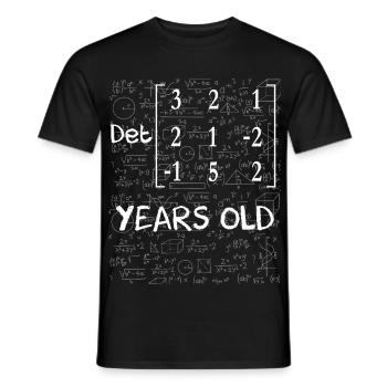 43. Geburtstag 43 Jahre Matrixdeterminante - Männer T-Shirt - Schwarz - Vorne - AI Model Male 178 light (178cm)
