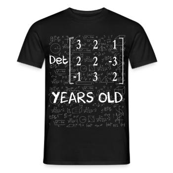 45. Jahrestag 45 Jahre Matrixdeterminante - Männer T-Shirt - Schwarz - Vorne - AI Model Male 178 light (178cm)