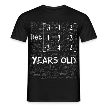 64th birthday 64 years matrix determinant - Men's T-Shirt - black - Front - AI Model Male 178 light (178cm)