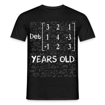60e anniversaire 60 ans déterminant de matrice - T-shirt homme - noir - Devant - AI Model Male 178 light (178cm)