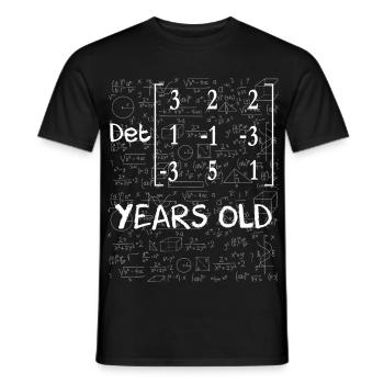 62. Geburtstag 62 Jahre Matrixdeterminante - Männer T-Shirt - Schwarz - Vorne - AI Model Male 178 light (178cm)