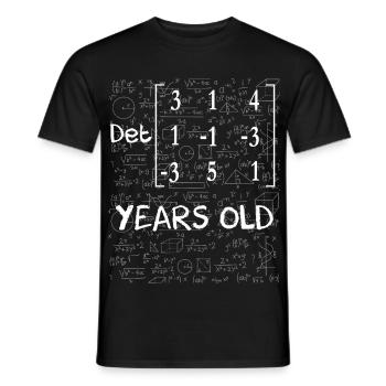 58. Geburtstag 58 Jahre Matrixdeterminante - Männer T-Shirt - Schwarz - Vorne - AI Model Male 178 light (178cm)