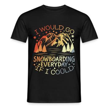 Snowboarder Motivation - Männer T-Shirt - Schwarz - Vorne - AI Model Male 178 light (178cm)
