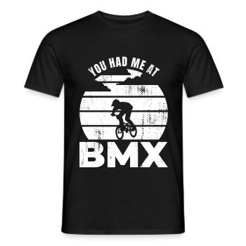 BMX Rider Slogan - Men's T-Shirt - black - Front - AI Model Male 178 light (178cm)