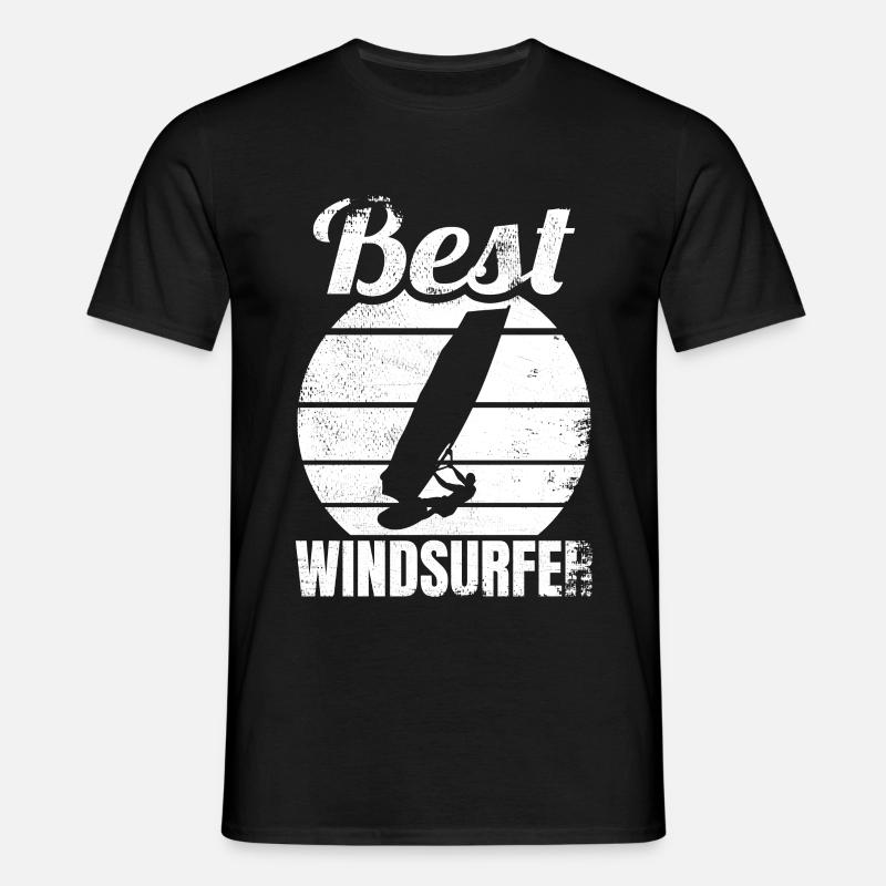 Bester Windsurfer - Männer T-Shirt - Schwarz