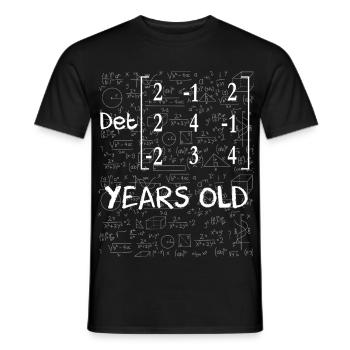 72nd birthday 72 years matrix determinant - Men's T-Shirt - black - Front - AI Model Male 178 light (178cm)
