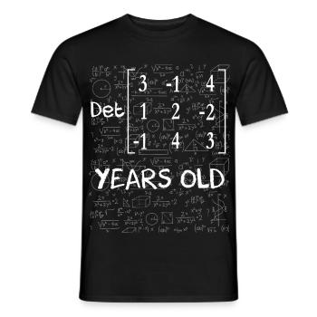 67. Geburtstag 67 Jahre Matrixdeterminante - Männer T-Shirt - Schwarz - Vorne - AI Model Male 178 light (178cm)