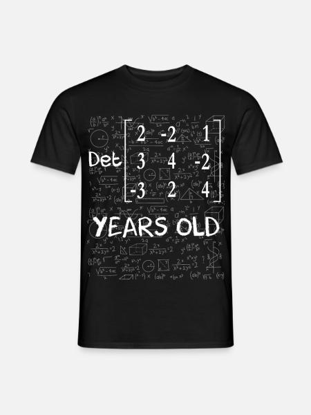 70. Geburtstag 70 Jahre Matrixdeterminante - Männer T-Shirt - Schwarz