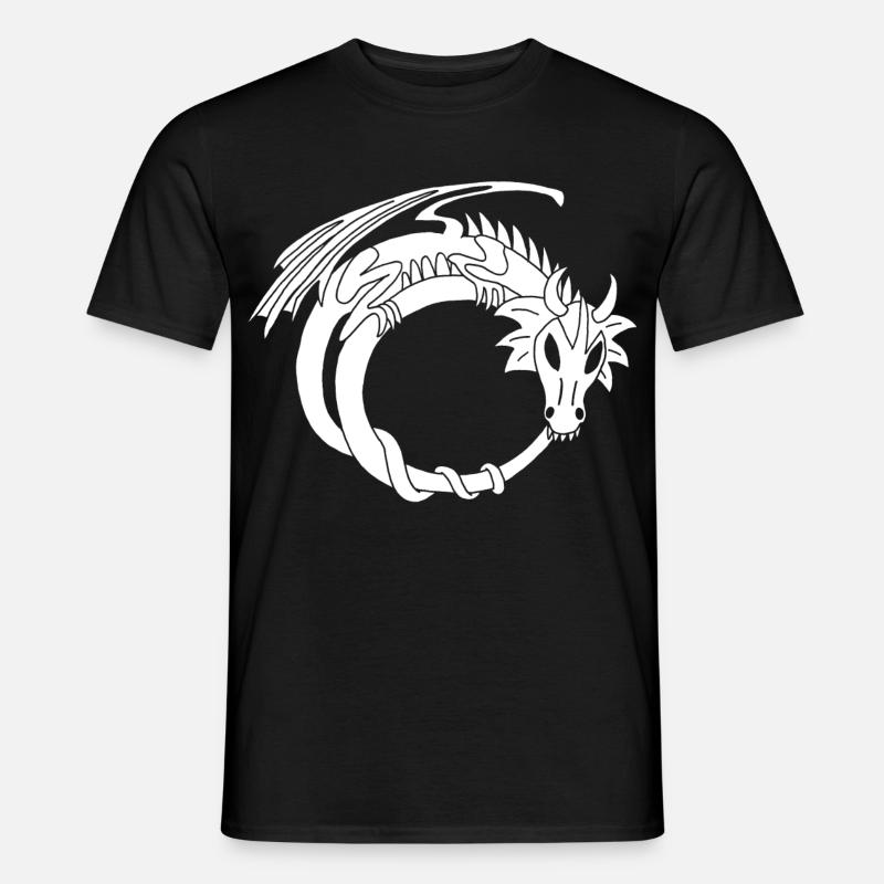 L'anneau du dragon blanc - T-shirt homme - noir