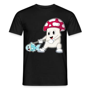 Pêche aux poissons pêcheurs aux champignons - T-shirt homme - noir - Devant - AI Model Male 178 light (178cm)