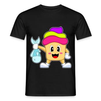 Pêche au poisson Cupcake Angler - T-shirt homme - noir - Devant - AI Model Male 178 light (178cm)