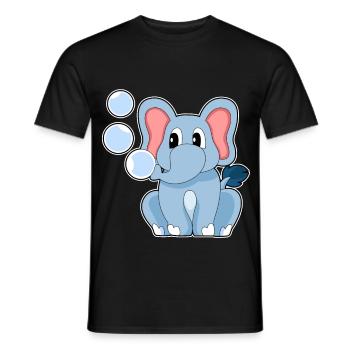 Éléphant mignon - T-shirt homme - noir - Devant - AI Model Male 178 light (178cm)