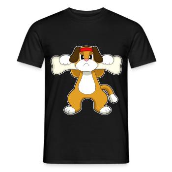 Os de chien - T-shirt homme - noir - Devant - AI Model Male 178 light (178cm)