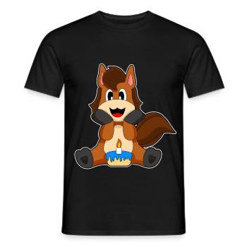 Horse Birthday Cake - Men's T-Shirt - black - Front - AI Model Male 178 light (178cm)