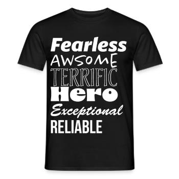 Father Unique gift idea for dad - Men's T-Shirt - black - Front - AI Model Male 178 light (178cm)