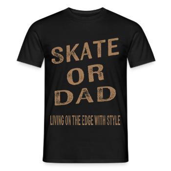 Skater Dad Unique gift idea for dad - Men's T-Shirt - black - Front - AI Model Male 178 light (178cm)