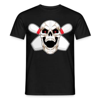 Quille de bowling en forme de crâne - T-shirt homme - noir - Devant - AI Model Male 178 light (178cm)
