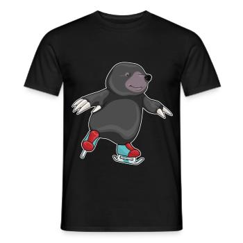 Mole patinage sur glace Patins à glace Sports d’hiver - T-shirt homme - noir - Devant - AI Model Male 178 light (178cm)