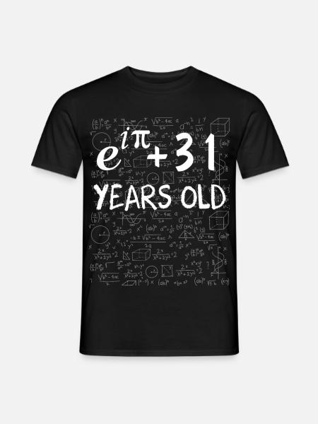 30. Geburtstag 30 Jahre Euler Identity - Männer T-Shirt - Schwarz