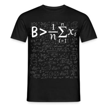 Inspiration mathématique est supérieure à la moyen - T-shirt homme - noir - Devant - AI Model Male 178 light (178cm)