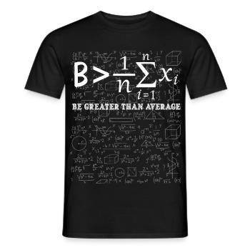 Inspiration mathématique est supérieure à la moyen - T-shirt homme - noir - Devant - AI Model Male 178 light (178cm)
