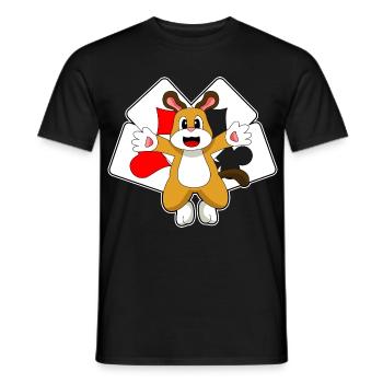 Hund Poker Pokerkarten - Männer T-Shirt - Schwarz - Vorne - AI Model Male 178 light (178cm)