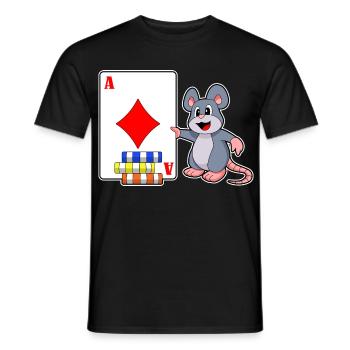 Maus Poker Pokerkarten Pokerchips - Männer T-Shirt - Schwarz - Vorne - AI Model Male 178 light (178cm)