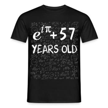56. Geburtstag 56 Jahre Euler - Männer T-Shirt - Schwarz - Vorne - AI Model Male 178 light (178cm)