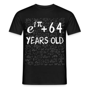 63rd Birthday 63 Years Euler Identity Math Gift - Men's T-Shirt - black - Front - AI Model Male 178 light (178cm)
