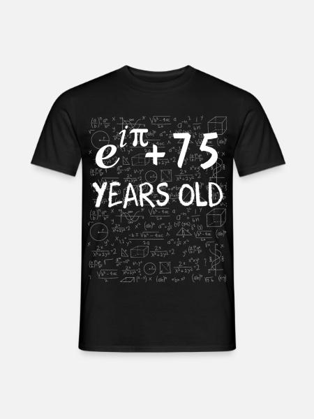 74th Birthday 74 Years Euler Identity Math Gift - Men's T-Shirt - black