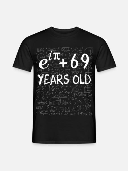 68. Geburtstag 68 Jahre Euler Identität Mathe - Mænd T-shirt - sort
