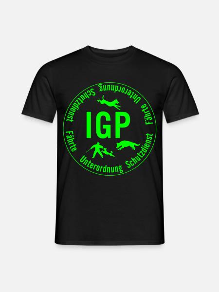 IGP Hundesport - rund, gruen - Männer T-Shirt - Schwarz