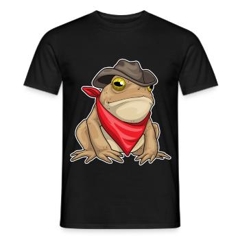 Frog Cowboy Cowboy Hat - T-shirt homme - noir - Devant - AI Model Male 178 light (178cm)