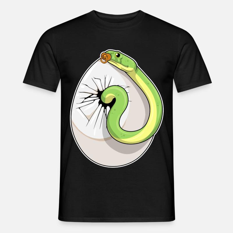 Schlange Ei Schnuller - Männer T-Shirt - Schwarz