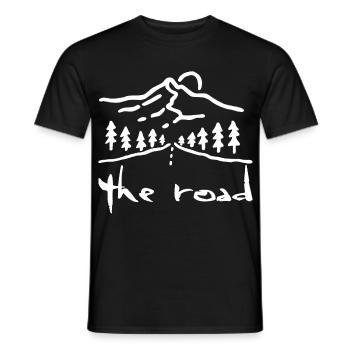 The White Road - Men's T-Shirt - black - Front - AI Model Male 178 light (178cm)