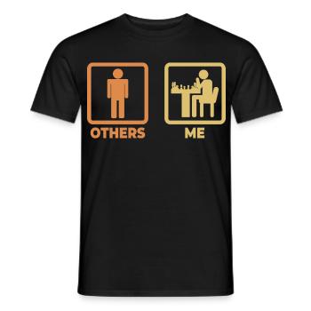 Ich als Schachspieler - Männer T-Shirt - Schwarz - Vorne - AI Model Male 178 light (178cm)