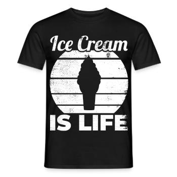 Eiscreme Liebhaber Zitat - Männer T-Shirt - Schwarz - Vorne - AI Model Male 178 light (178cm)