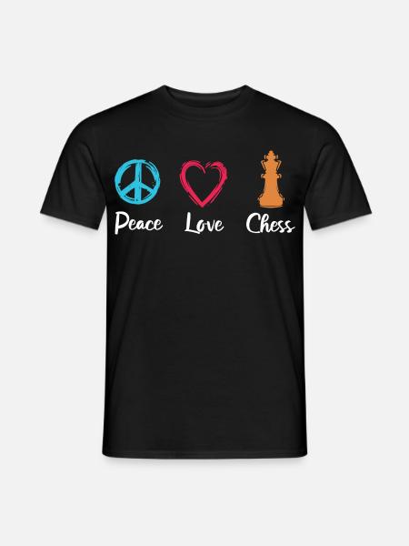 Peace Love Chess - Men's T-Shirt - black