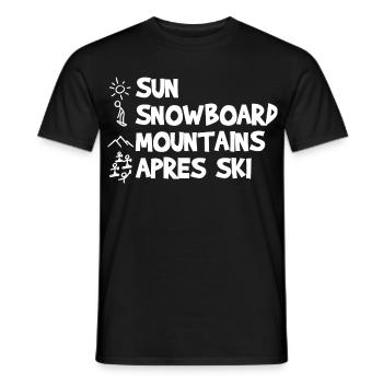 Lustiger Snowboarding Witz - Männer T-Shirt - Schwarz - Vorne - AI Model Male 178 light (178cm)