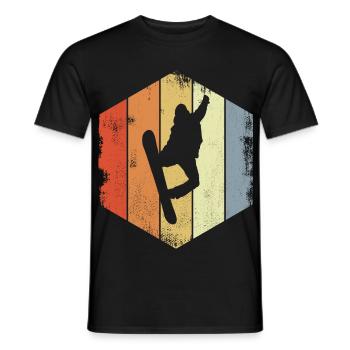 Vintage Snowboarder - Männer T-Shirt - Schwarz - Vorne - AI Model Male 178 light (178cm)