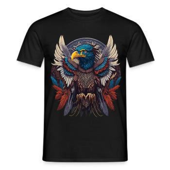 Native Dream Catcher - Men's T-Shirt - black - Front - AI Model Male 178 light (178cm)