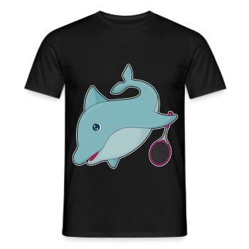 Raquette Tenni Dolphin Tennis - T-shirt homme - noir - Devant - AI Model Male 178 light (178cm)