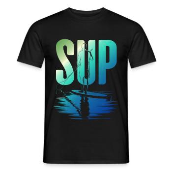 SUP - Men's T-Shirt - black - Front - AI Model Male 178 light (178cm)