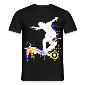 Skate | Skater | Skateboard | Skateboarding - Männer T-Shirt - Schwarz - Vorne - AI Model Male 178 light (178cm)