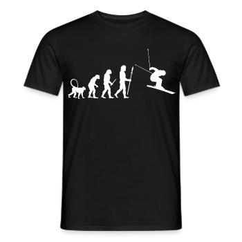 Évolution du ski - T-shirt homme - noir - Devant - AI Model Male 178 light (178cm)