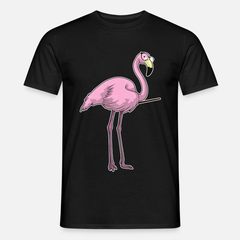 Flamingo Lehrer Pointer - Männer T-Shirt - Schwarz