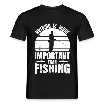 Angler Motivation - Männer T-Shirt - Schwarz - Vorne - AI Model Male 178 light (178cm)