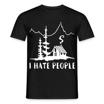 Solitaire (blanc) - T-shirt homme - noir - Devant - AI Model Male 178 light (178cm)
