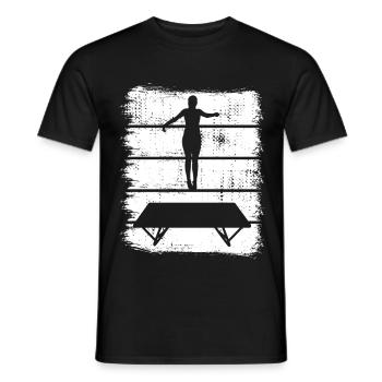 Dessin de trampoline - T-shirt homme - noir - Devant - AI Model Male 178 light (178cm)