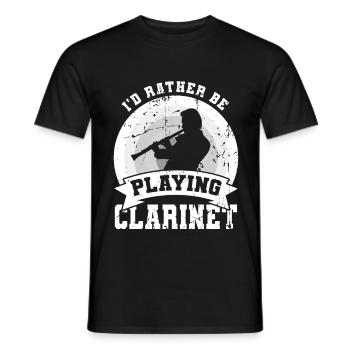 Blague amusante pour clarinette - T-shirt homme - noir - Devant - AI Model Male 178 light (178cm)